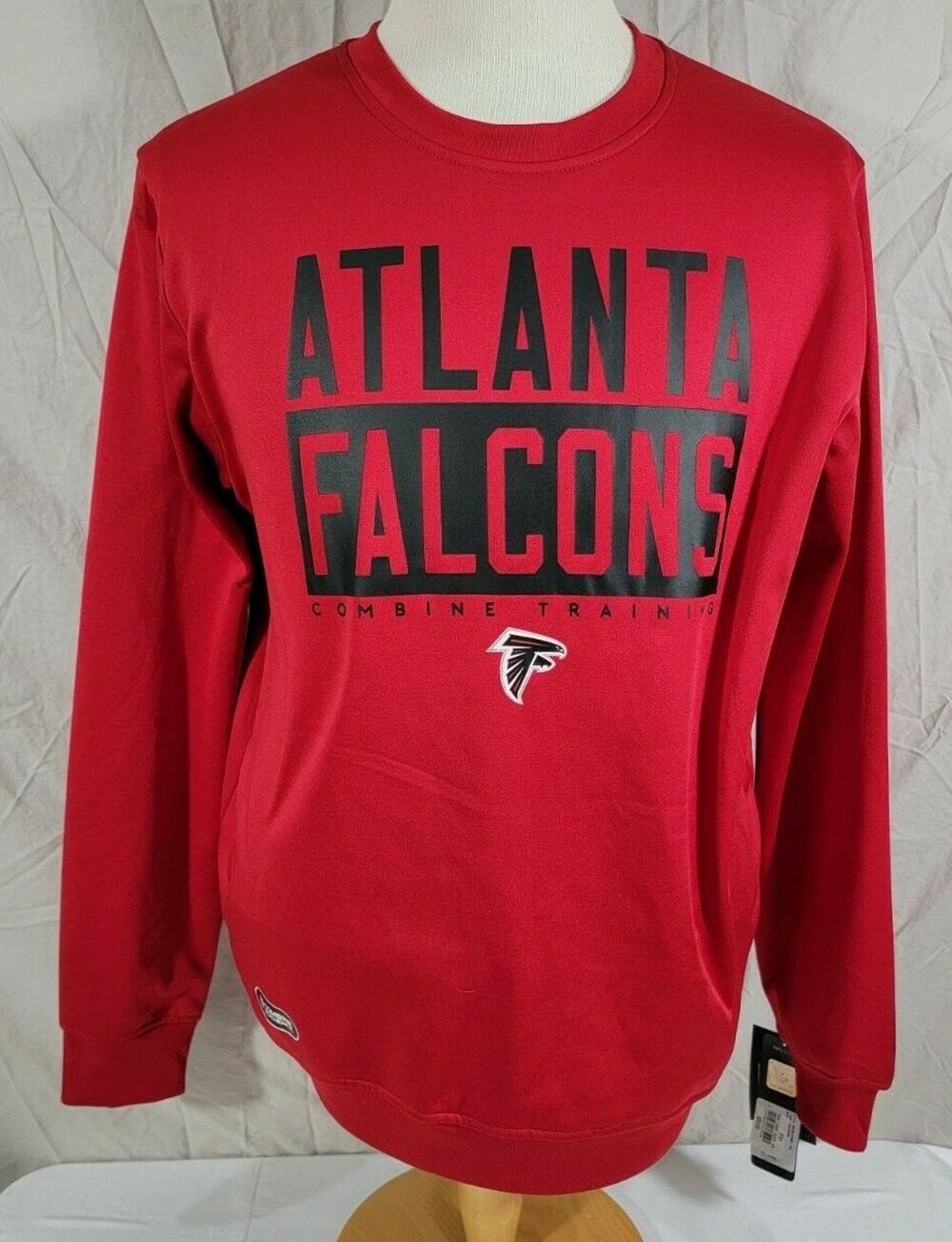 Atlanta Falcons Sweatshirt Men's 2XL Red Name Spell Out NFL New Era Team Apparel